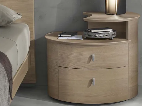 Comodino Cemi 2 di Napol moderno in legno