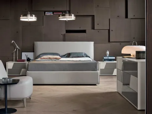 Letto imbottito di Tomasella modello Zeno