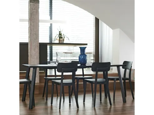 Tavolo rettangolare in rovere nero Next Table Q di Infiniti