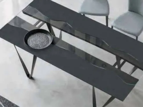 Tavolo di design con piano in vetro Rio di Sedit