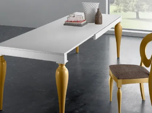Tavolo in stile classico in laminato Romeo Oro di Eurosedia
