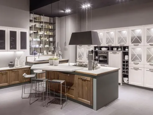 Cucina classica in legno massiccio rovere Eva di Arrex