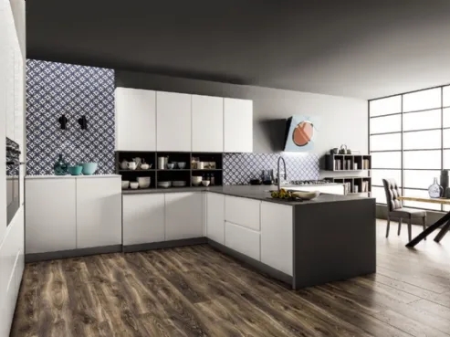 Cucina con penisola Atlanta-Dakota di Arrex