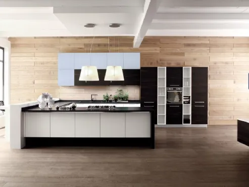Cucina ad angolo con penisola Cedro di Arrex