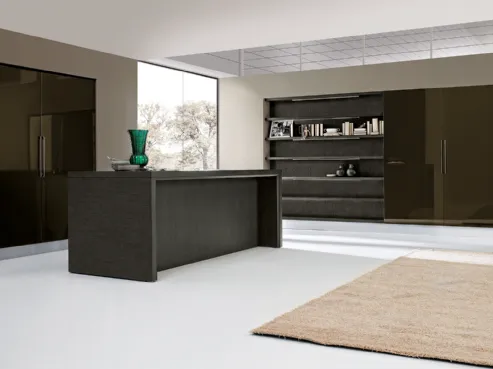 Cucina domotica con sistema di allungamento Met di Aran