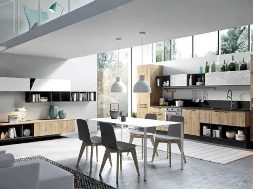 Cucina Mia 6 con living di Aran