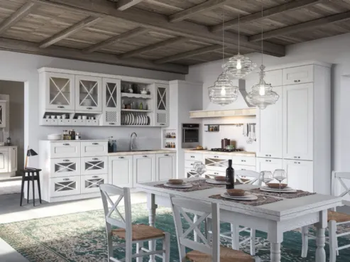 Cucina shabby con vani a giorno Bellagio 4 di Aran