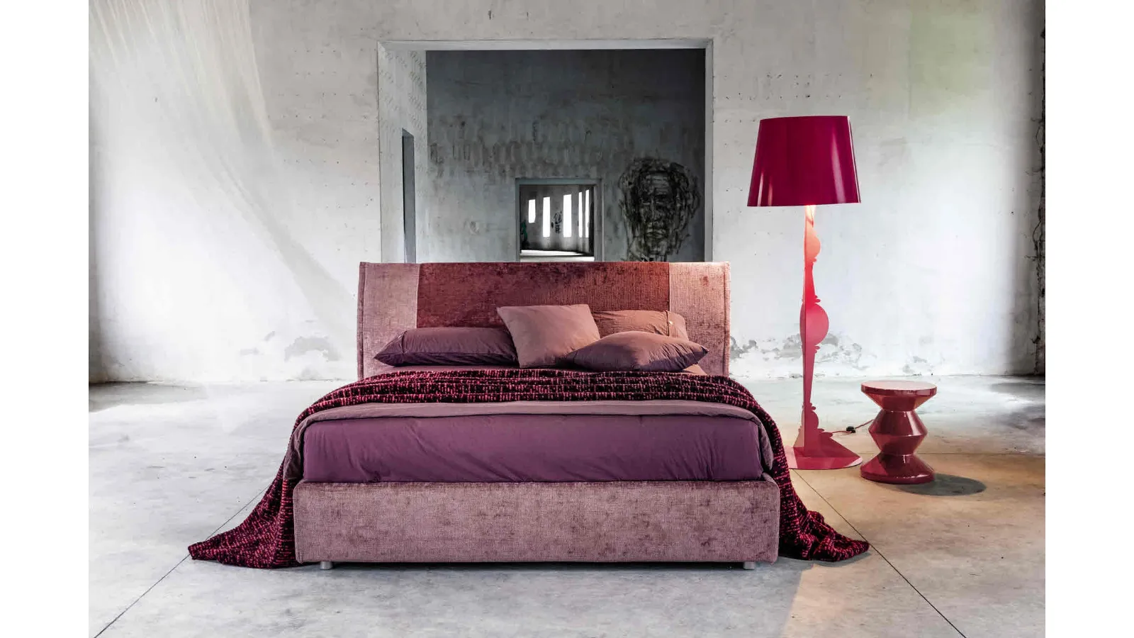 Letto in tessuto Ginger di Veneran