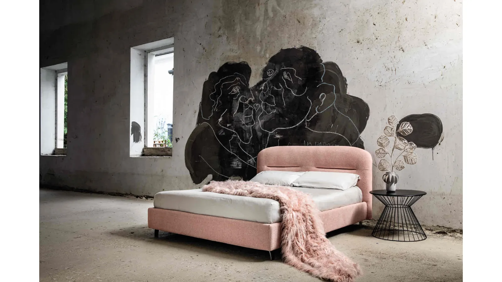 Letto in tessuto Noah di Veneran