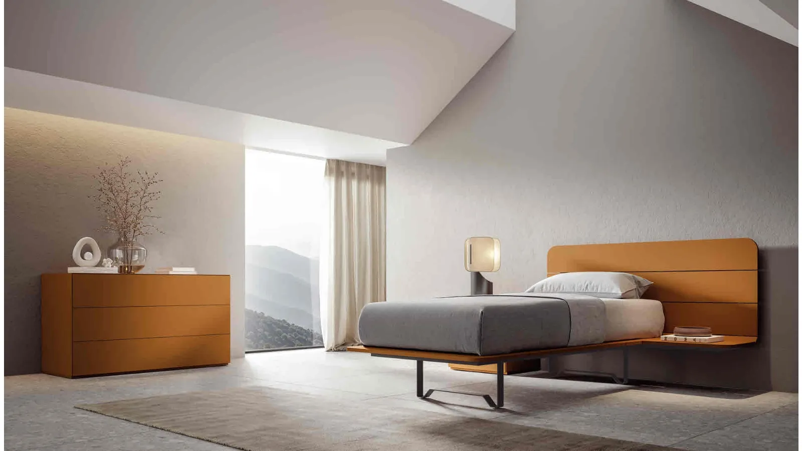 Letto in legno laccato Pinot di Veneran