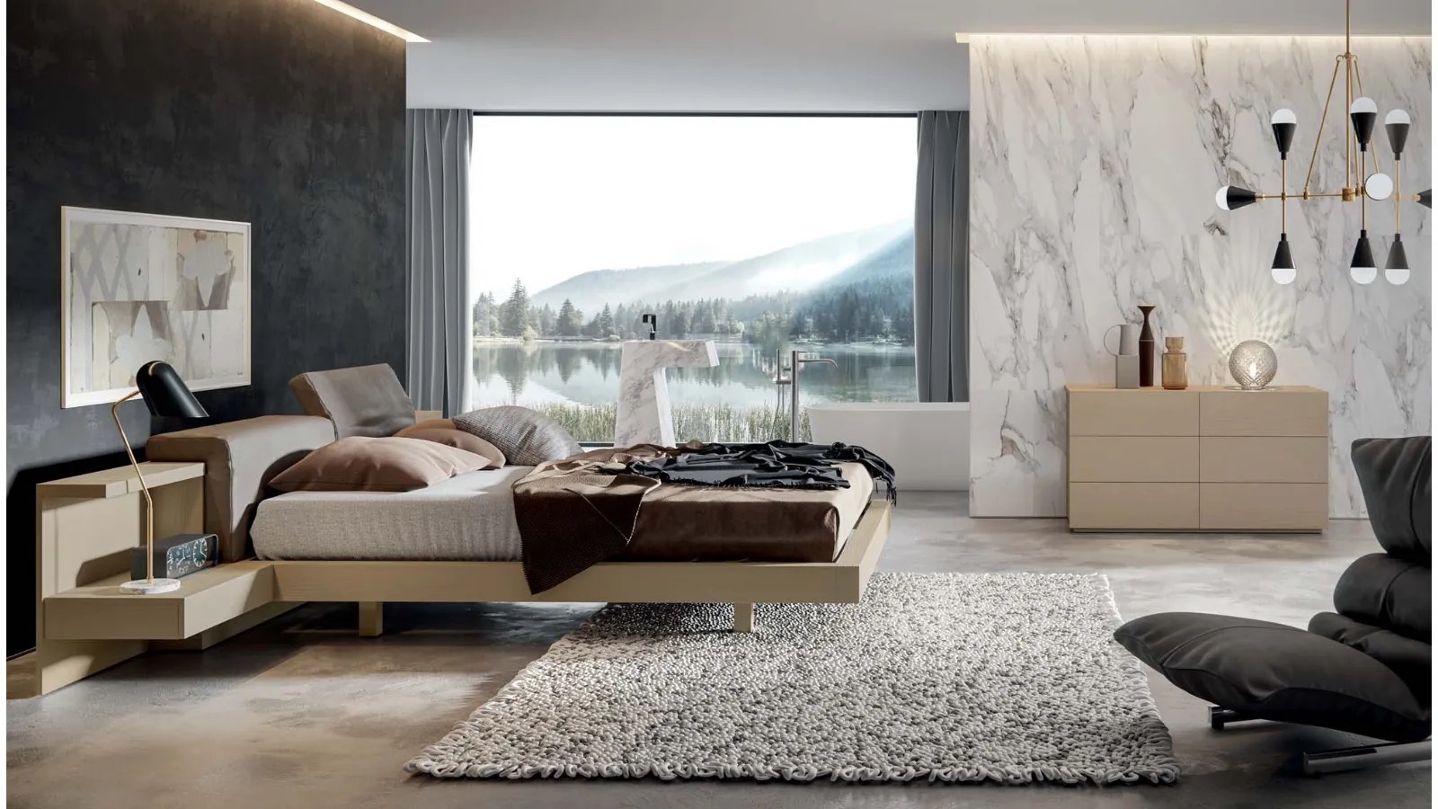 Letto Venus con box contenitore di Veneran