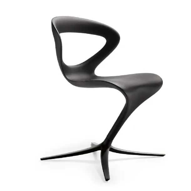 Sedia di design Callita Chair in poliuretano finitura Nero di Infiniti