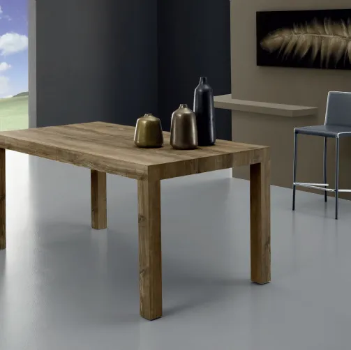 Tavolo allungabile Flap in legno con gambe inclinate di Dall'Agnese