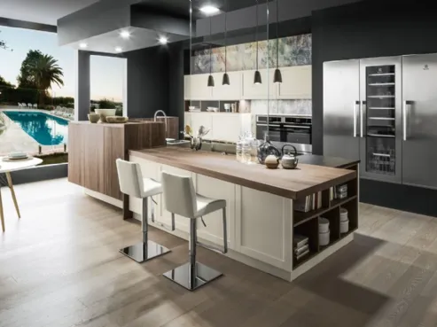 Cucina con rivestimento in resina termoplastica Dallas di Arrex