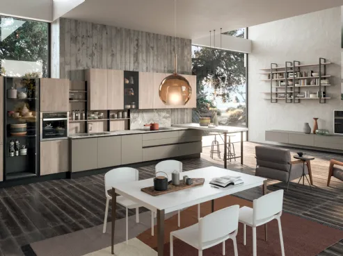 Cucina design con isola in marmo Penelope 01 di Aran