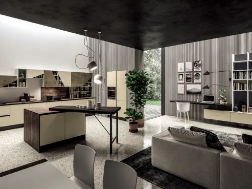 Cucina Mia 2 con isola e penisola di Aran