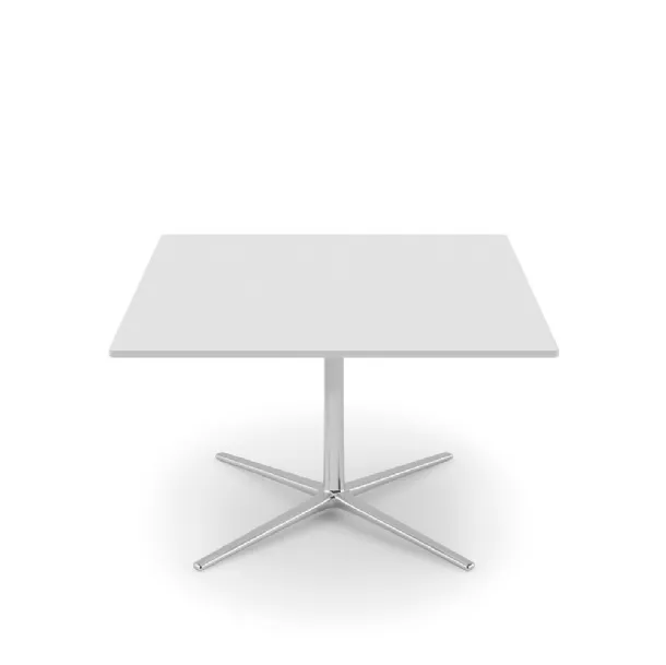 Tavolino Loop Table con top in laminato Bianco e base in alluminio di Infiniti