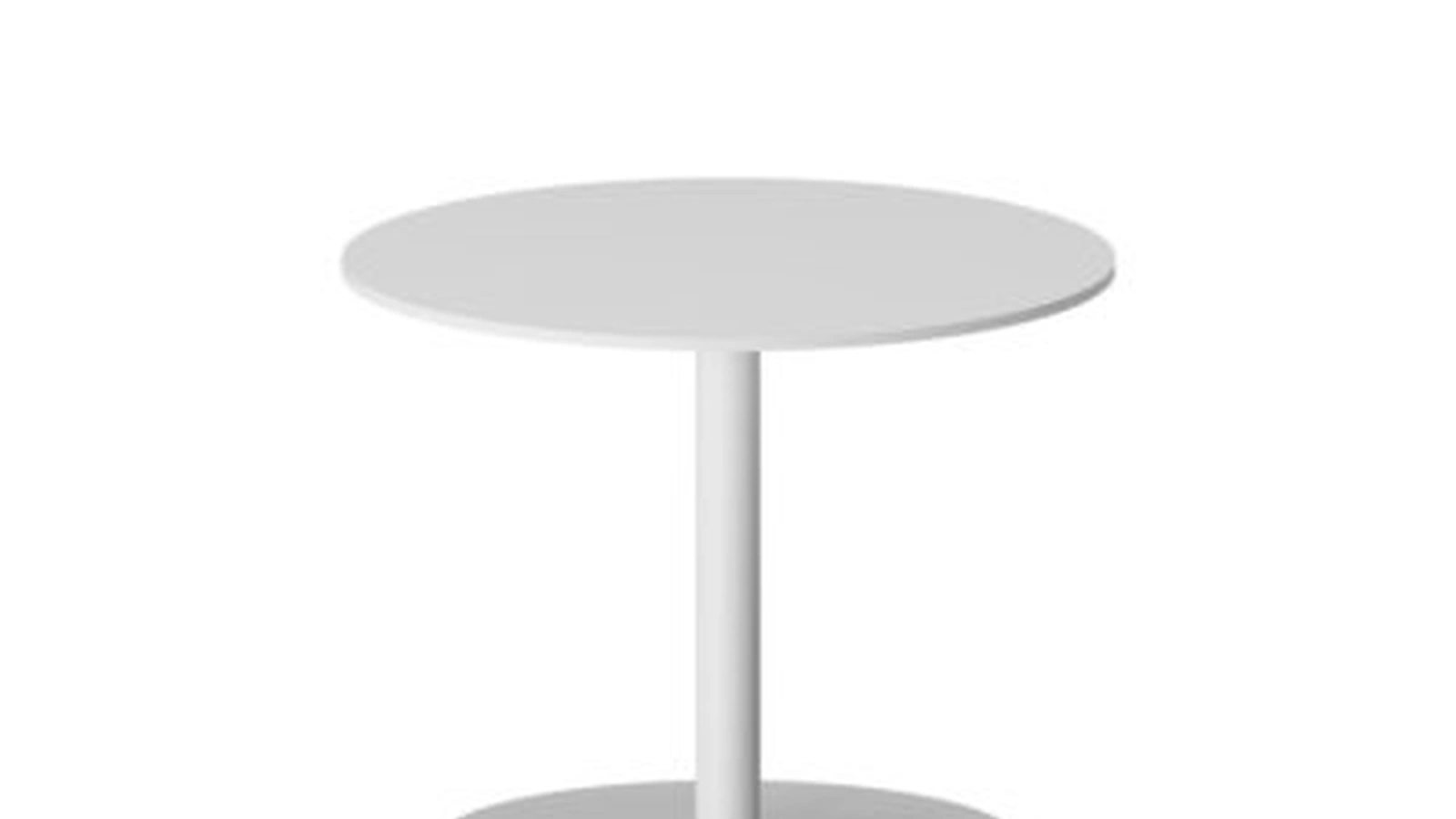 Tavolino Round con top in laminato e base in acciaio di Infiniti