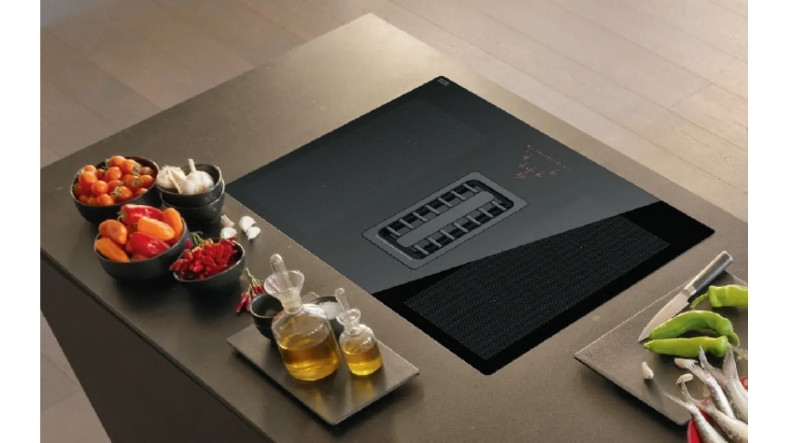 Piano Cottura Maris 2gether Induzione con Cappa Integrata di Franke