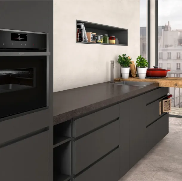 Forno compatto combinato con microonde da incasso di NEFF