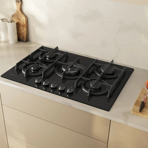 Piano cottura a gas 75 cm Vetro temprato N 70 di NEFF