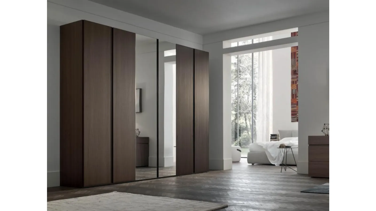 Armadio Step DL123 in Rovere thea con specchio di Maronese Acf