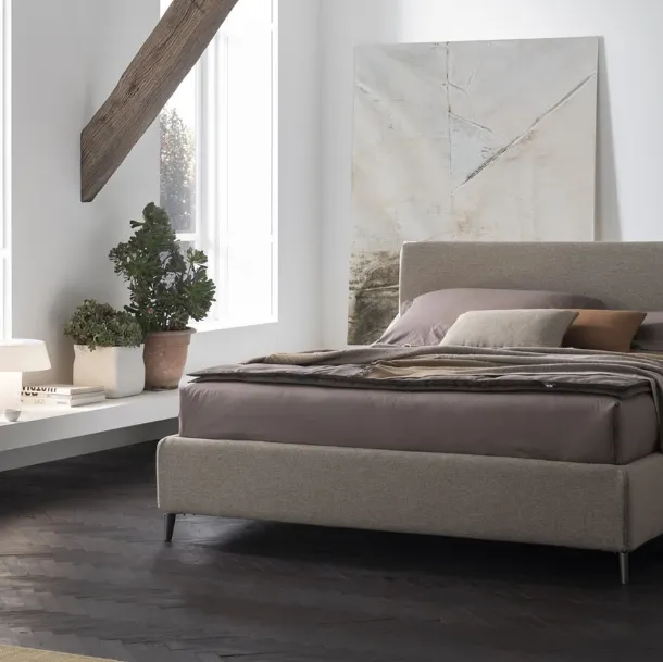 Letto in tessuto con box contenitore Benny di V&Nice