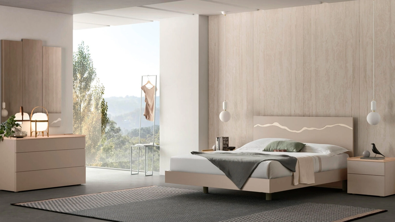 Letto Flash con testiera di Maronese