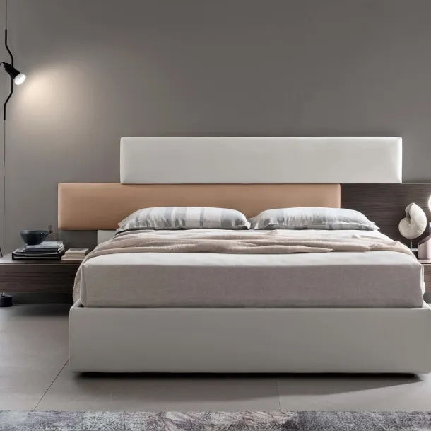 Letto con testiera Bumpy di Maronese Acf