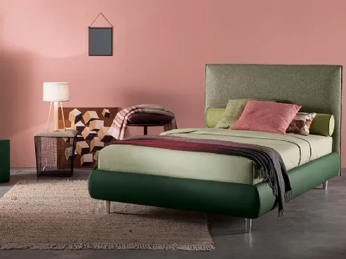 Letto con doppio rivestimento double face Mood H22 di V&Nice