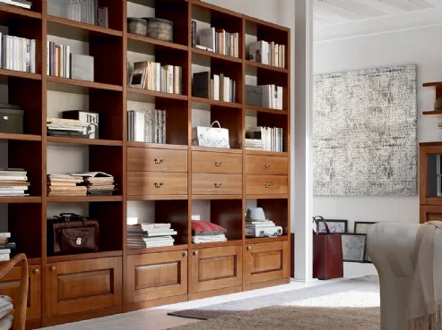 Libreria As577 in legno in stile classico Maronese Acf