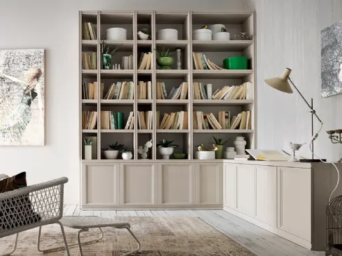 Libreria Ir1808 bis divisoria ad angolo in legno di frassino di Maronese Acf
