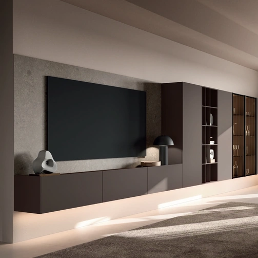 Parete Attrezzata sospesa DA45 Moka di Dall'Agnese