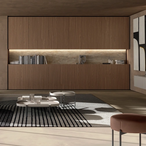 Parete Attrezzata DA45 Noce Biondo di Dall'Agnese