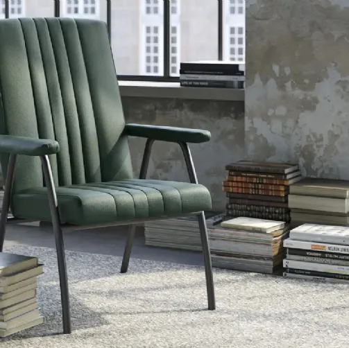 Poltrona dal gusto vintage Nora di Doimo Salotti