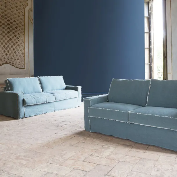 Divano lineare in tessuto Morgan Shabby di Family Bedding