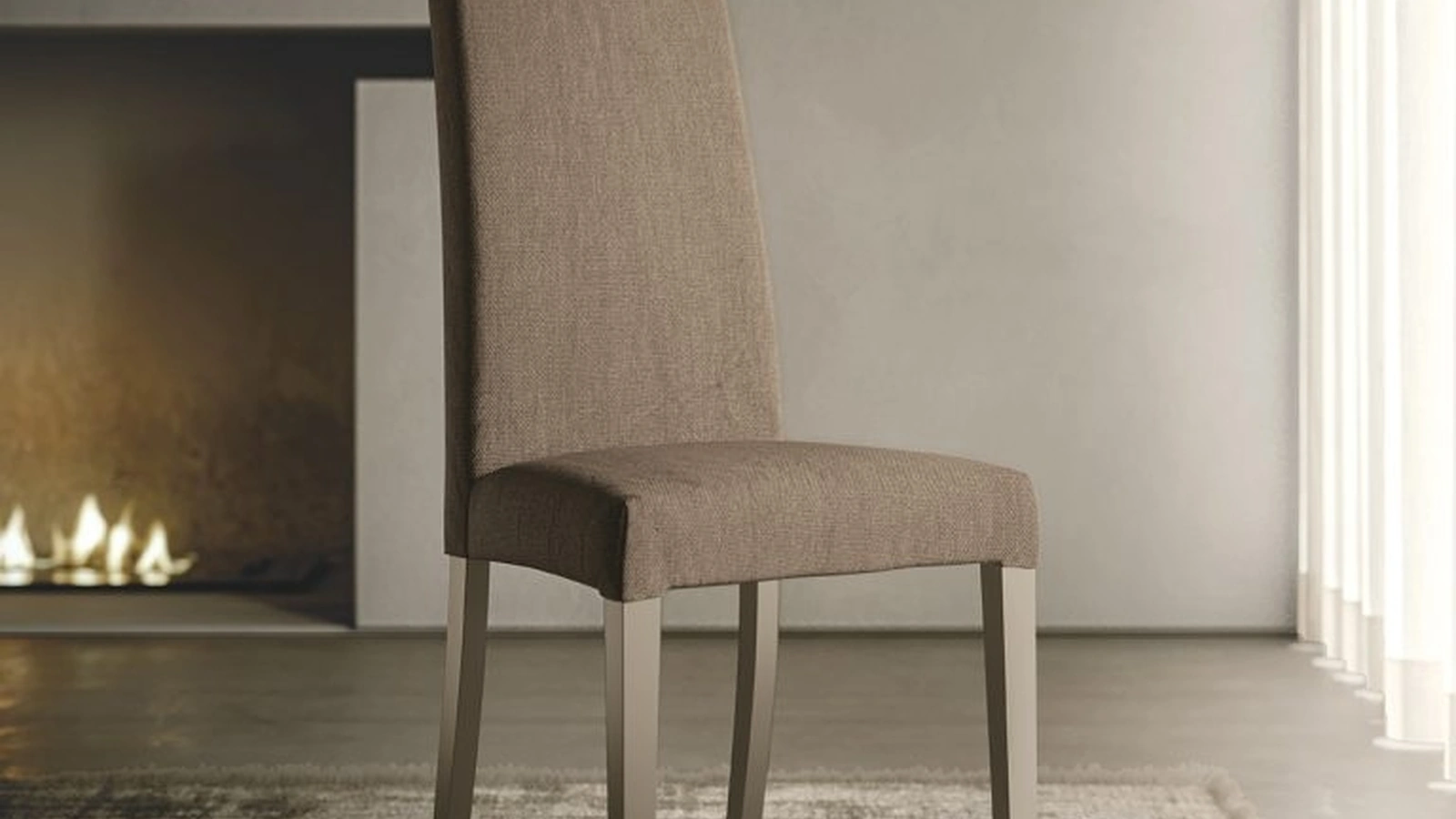 Sedia Adele in tessuto imbottito di Sedit