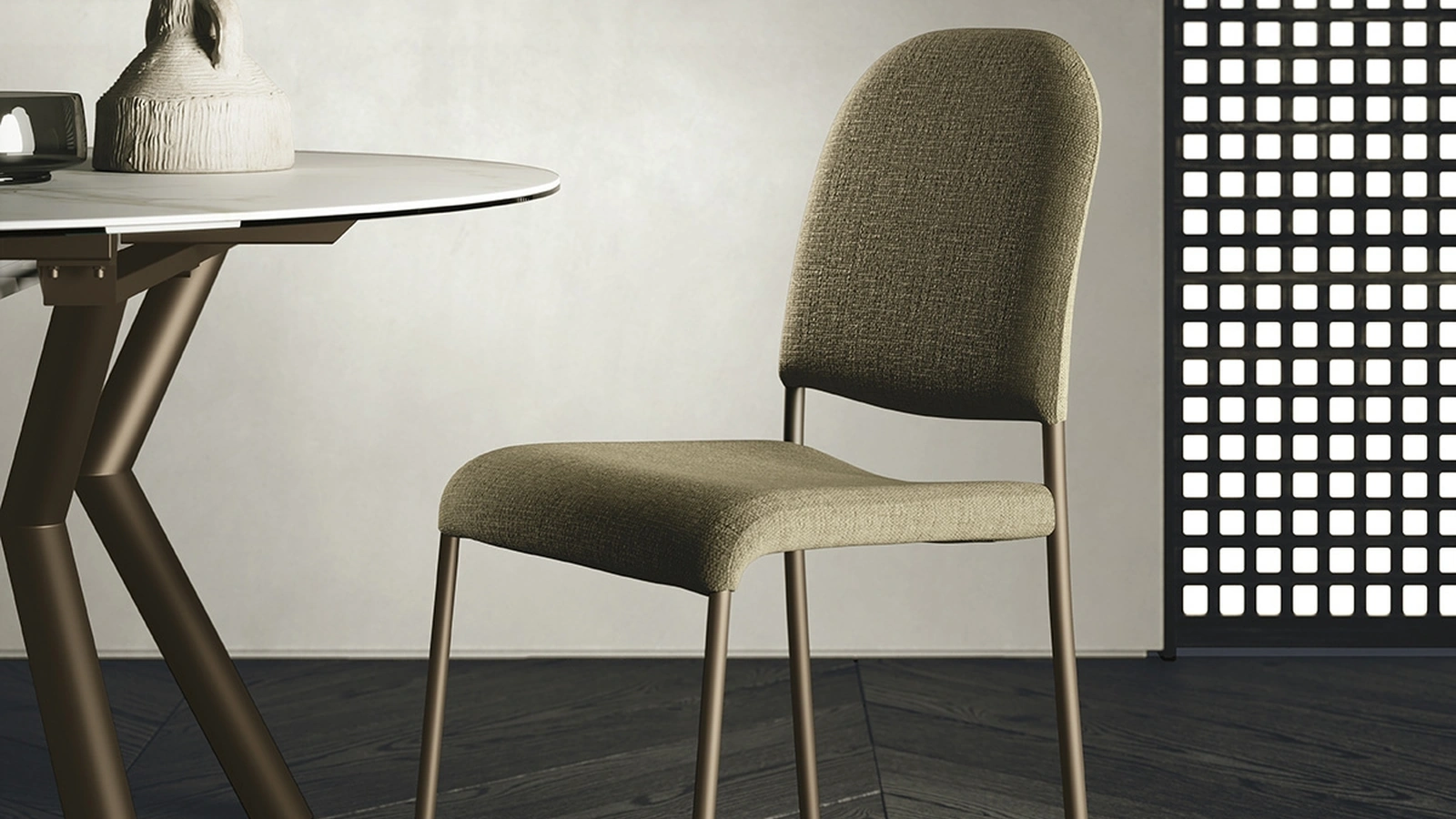 Sedia in tessuto imbottito Gilda di Sedit