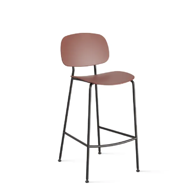 SgabelloTondina Pop Kitchen Stool in polipropilene con telaio in acciaio di Infiniti