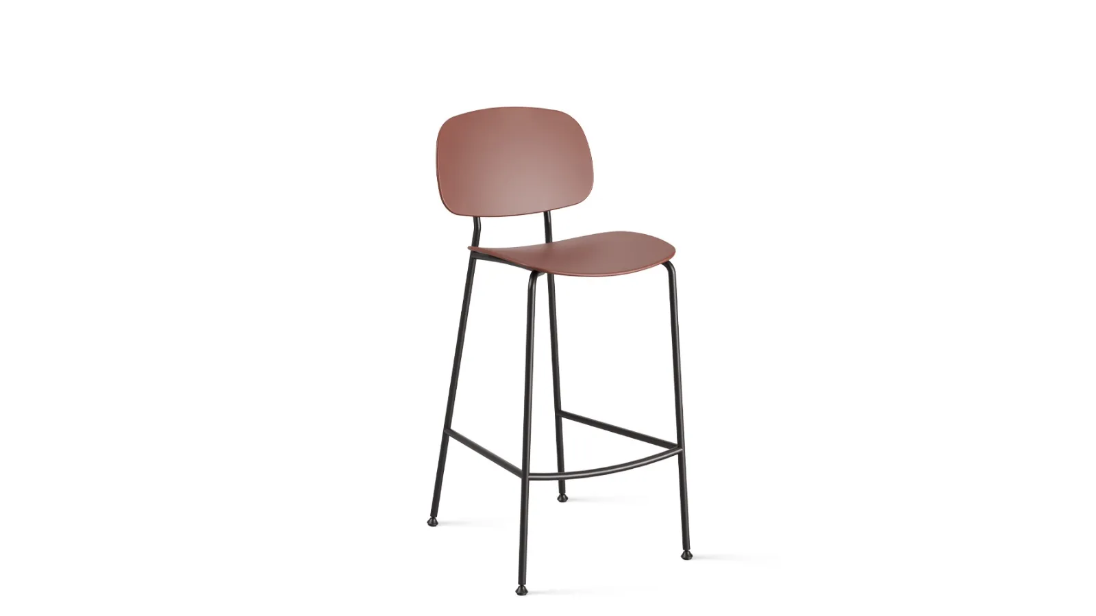 SgabelloTondina Pop Kitchen Stool in polipropilene con telaio in acciaio di Infiniti