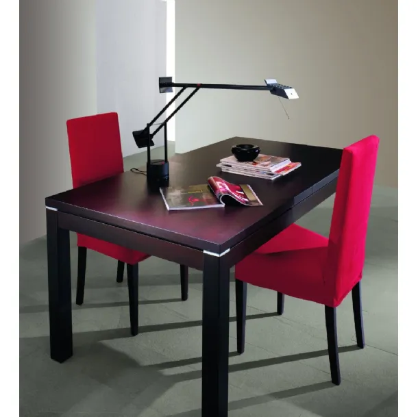 Sedia con rivestimento ecopelle o tessuto, base in faggio, Mimi di Eurosedia