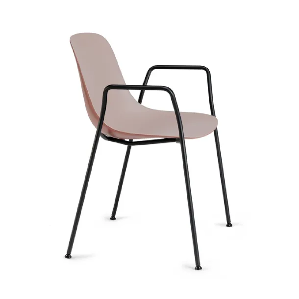 Sedia Pure Loop Binuance 4 Legs with arms di Infiniti