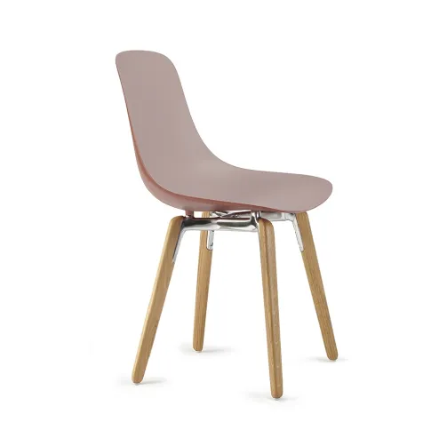 Sedia Pure Loop Binuance Wooden Legs di Infiniti