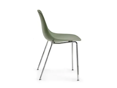 Sedia in acciaio con monoscocca in polipropilene Pure Loop Mono 4 Legs di Infiniti