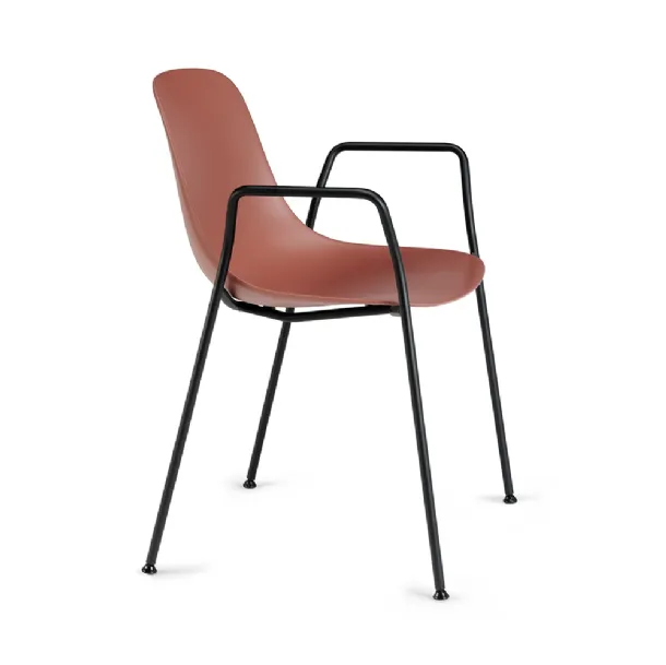 Sedia Pure Loop mono 4 legs with arms di Infiniti