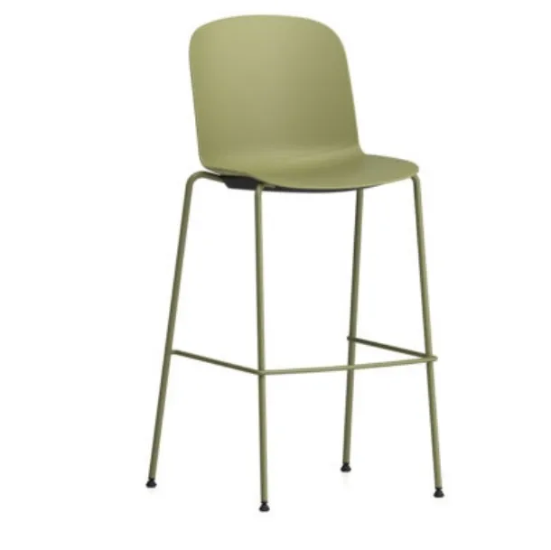 Sgabello Relief Sled Kitchen Stool con scocca in polipropilene e base in tondino di acciaio di Infiniti