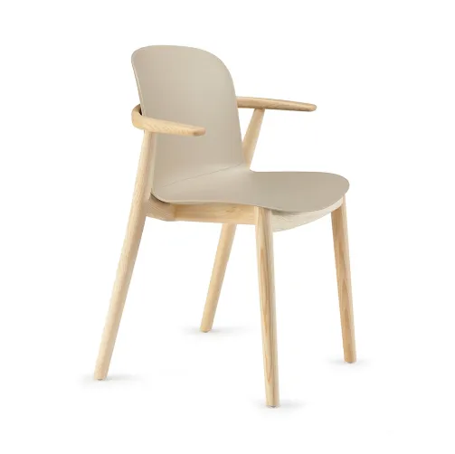 Sedia Relief wooden legs with arms di Infiniti