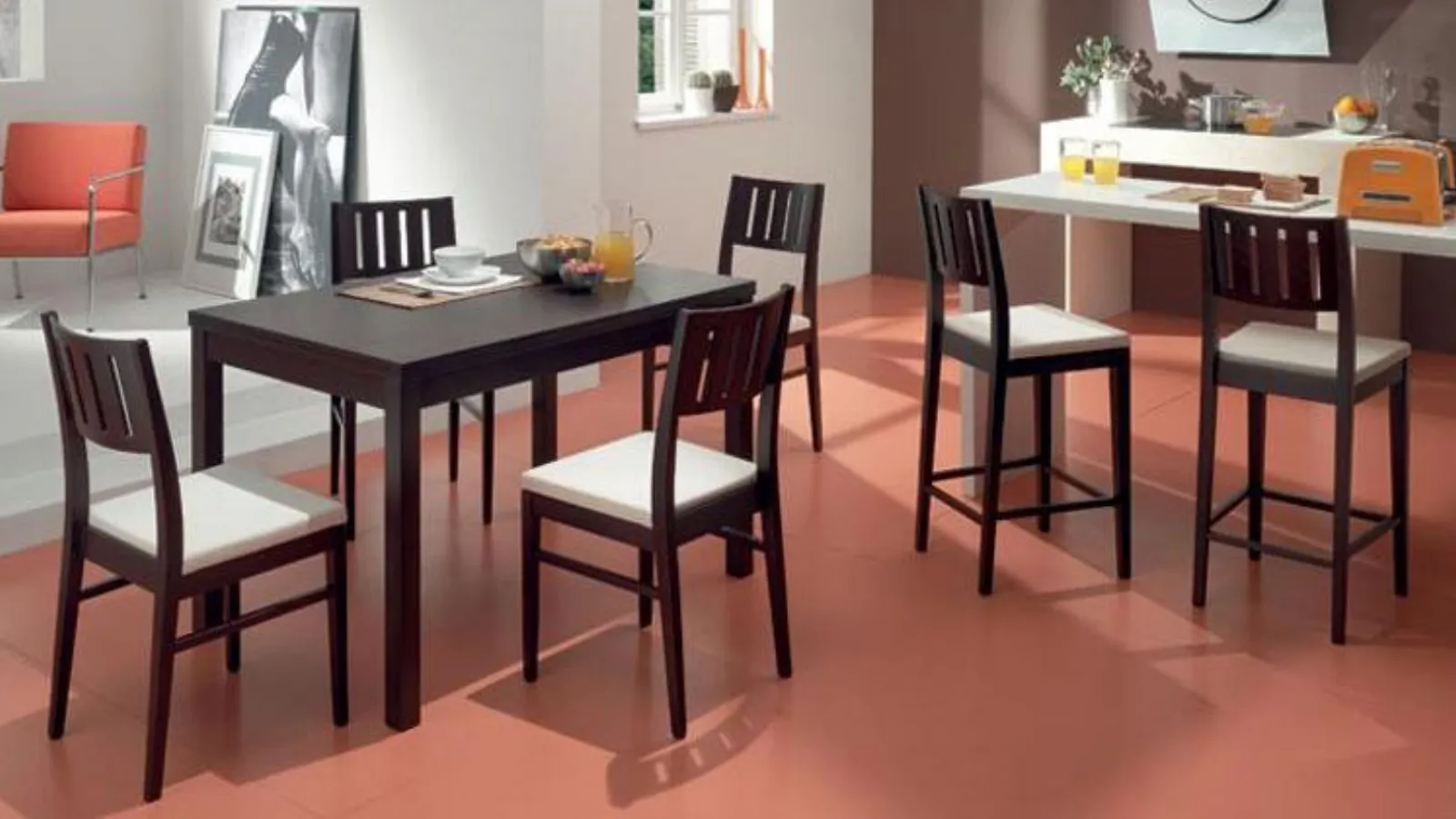 Sedia classica in legno imbottita Silvia di Eurosedia