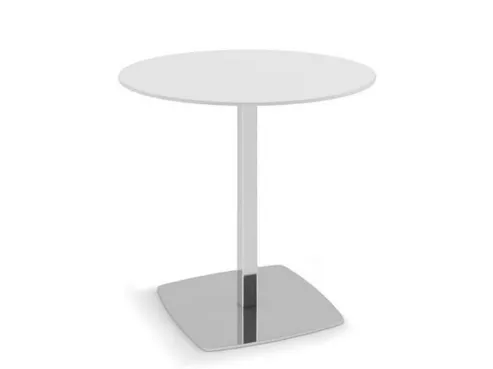 Tavolo con base piana in acciaio inox Bombè Table Round di Infiniti