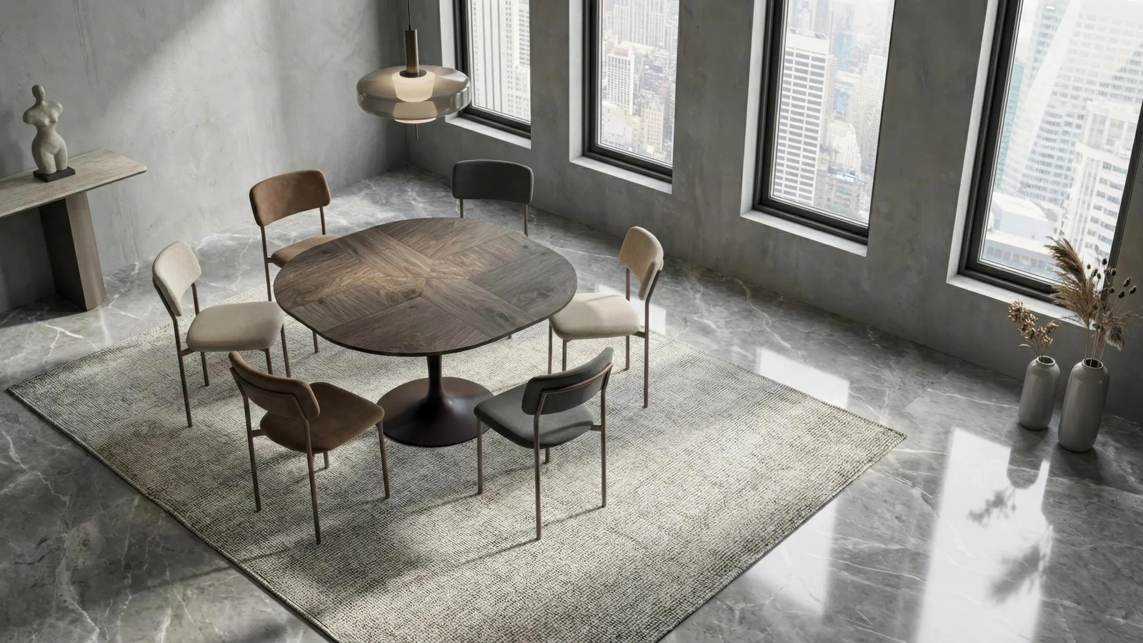 Tavolo moderno allungabile Croissant di Easyline